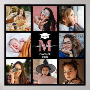 Skapa ditt eget Studenten Monogram-fotokollage Poster
