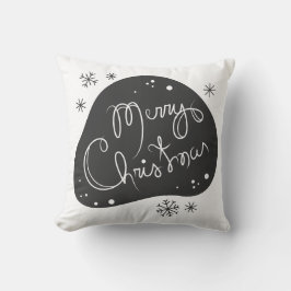 Skapa ditt eget svarta och vita God jul Kudde