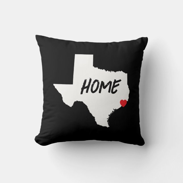 Skapa ditt eget svarta och vita Texas Kudde (Framsida)