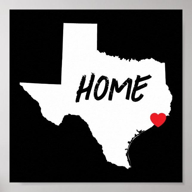 Skapa ditt eget svarta och vita Texas Poster (Framsidan)