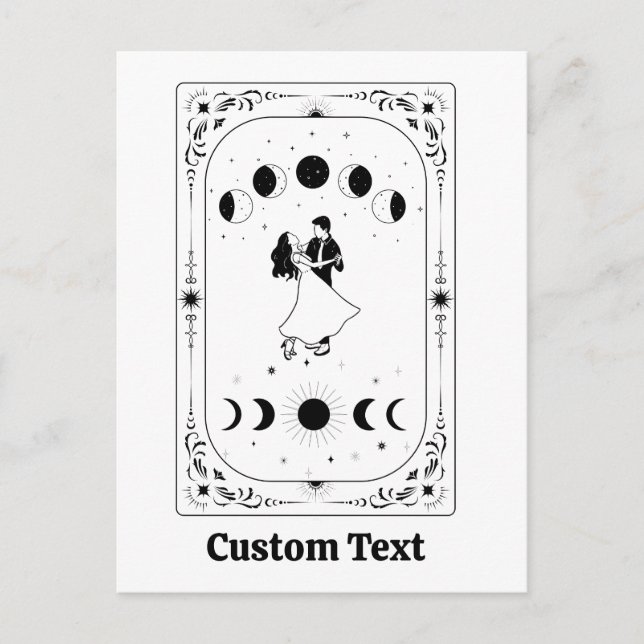 Skapa Ditt Eget Tarot Celestiala Månen Astrologisk Helg Vykort (Framsida)