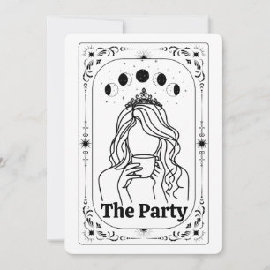 Skapa Ditt Eget Tarot Mystiskt Celestielt Månmagi Inbjudningar