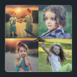Skapa ditt eget trendig för fotokollage i familjen fyrkantig klocka<br><div class="desc">Skapa din egen familjs fotokollage trendig Square Wall Clock.
Lägg till egna foton och skapa en mycket personlig och unik klocka.</div>