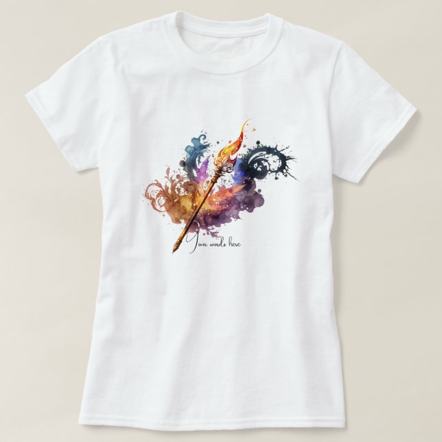 Skapa ditt eget Trollspö för brand T Shirt (Design framsida)