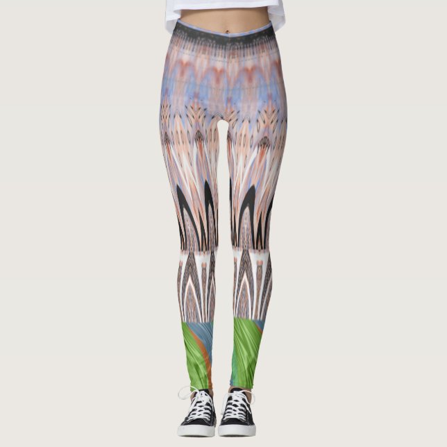 Skapa ditt eget vackra blommönster Clothing Leggings (Framsida)