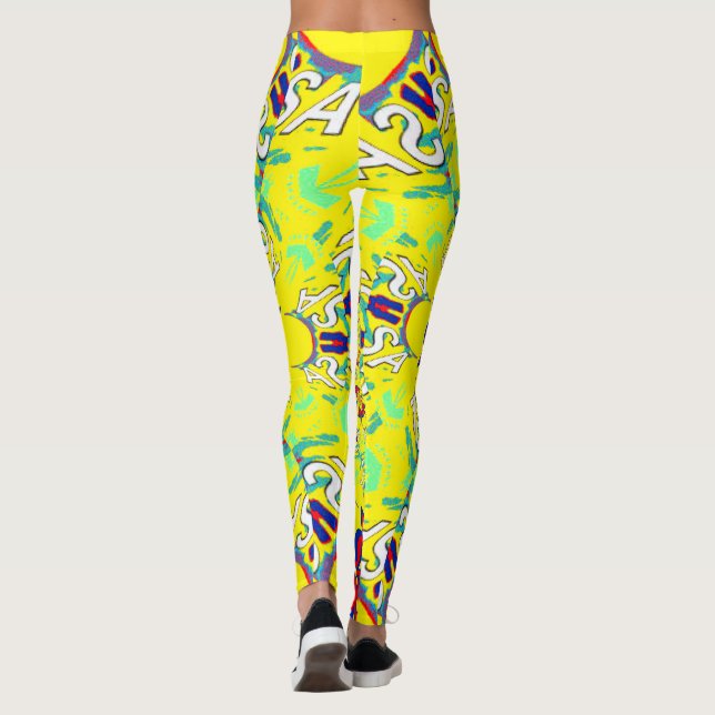 Skapa ditt eget vackra blommönster Clothing Leggings (Baksida)