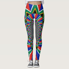 Skapa ditt eget vackra flagga i södra Afrikan Leggings