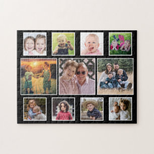 Skapa ditt eget Vågrät 11-familjens fotokollage Pussel