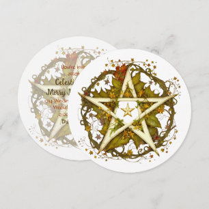 Skapa ditt eget Victorian Höst löv Pentacle Inbjudningar