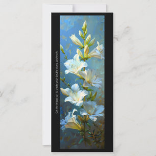 Skapa ditt eget vita Gladiolus-bokmärkskort