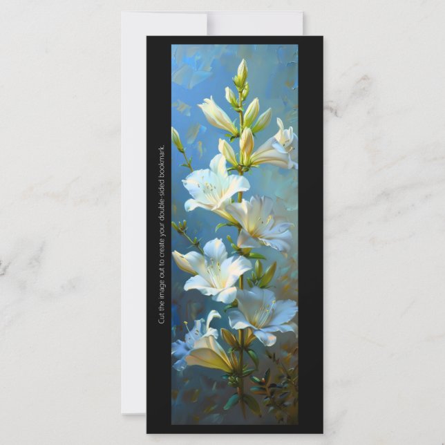 Skapa ditt eget vita Gladiolus-bokmärkskort (Framsida)