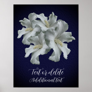 Skapa ditt eget vita Hibiscus Flowers Bouquet Poster