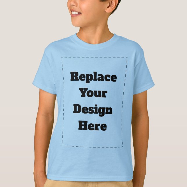 Skapa Ditt Eget vitt  T Shirt (Framsida)