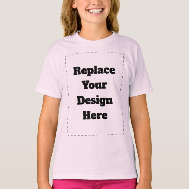 Skapa Ditt Eget vitt T Shirt (Framsida)