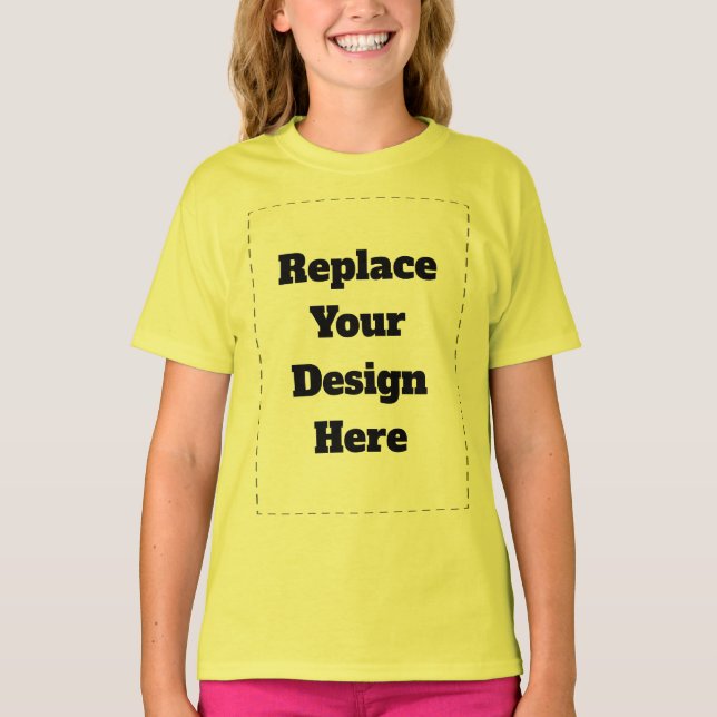 Skapa Ditt Eget vitt T Shirt (Framsida)