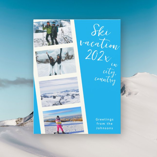 Skapa ditt eget vykort för skidsemester (Skapare uppladdad)