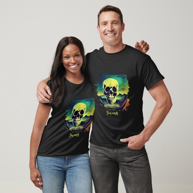 Skapa ditt eget yloreala glappande skulllandskap t shirt (Unisex)