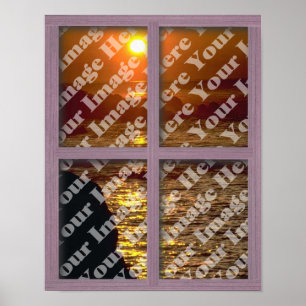 Skapa ditt egna fönster med panelramen för rosor poster