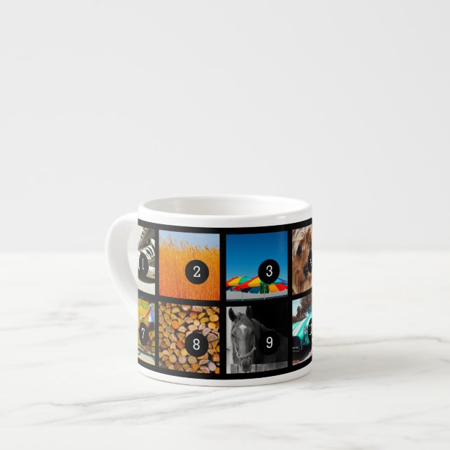 Skapa ditt egna mini- fotoalbum med 12 bilder! espressomugg (Framsida vänster)