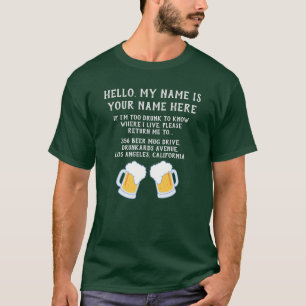 Skapa ditt egna roliga dricka för Irland öl T Shirt