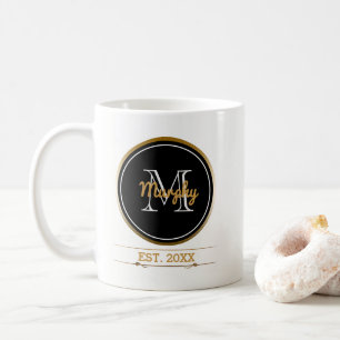 Skapa ditt etablerade år för den egna familjen f kaffemugg
