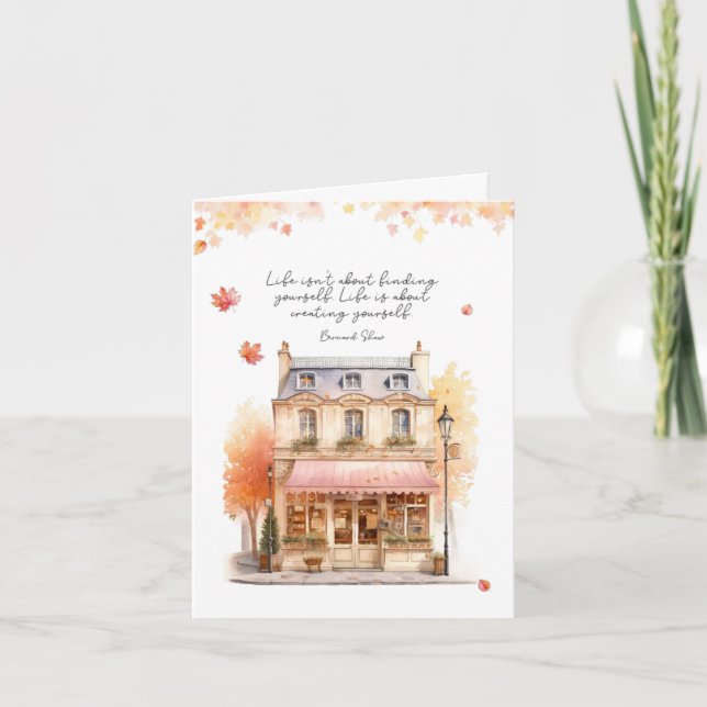 Skapa ditt självmatande höstanteckningskort anteckningskort (Framsida)