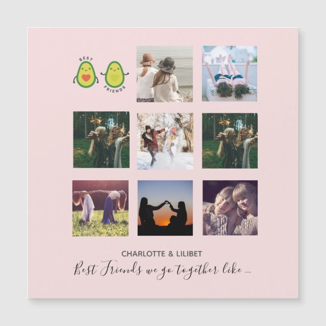 Skapa egen BFF-fotocollagepresent - Vegansk Avokad (Framsida)