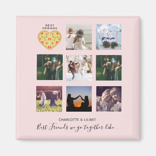 Skapa egen BFF Photo Collage Pizza Gift Magnet