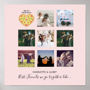 Skapa egen BFF Photo Collage Pizza Gift Poster