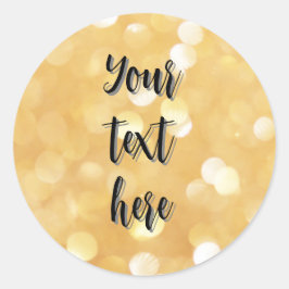 skapa egen bildtextdekal guld gnistra glitter runt klistermärke