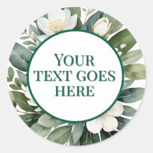 skapa egen bröllop-dekal vit blomma eucalyptus