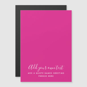 Skapa egen CERISE ROSA Anpassad text Personlig
