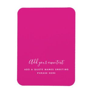 Skapa egen CERISE ROSA Anpassningsbar Text-Personl Magnet