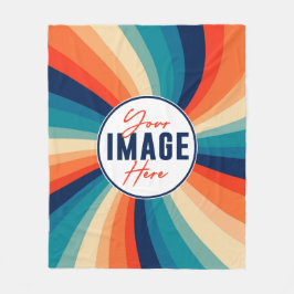 Skapa egen design med Anpassningsbarnas foto Fleecefilt