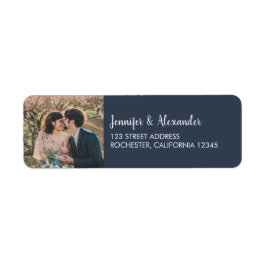 Skapa egen etikett för landsbyggsbröllopet Rustic- Returadress Etikett