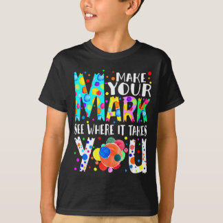 Skapa Egen Färgrik Prickig Firande Stig T Shirt