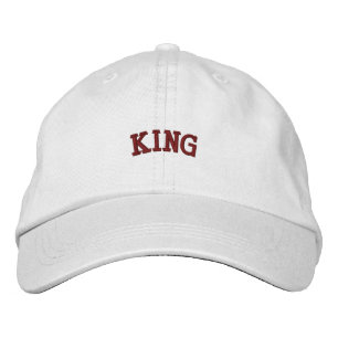 Skapa egen KING Text Justerbar Keps Vit Premium