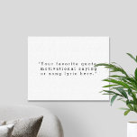 Skapa egen offert canvastryck<br><div class="desc">Skapa egen anpassningsbar-offertväggskonst på arbetsytan. Har minimalistisk typewriter-typografi.</div>