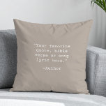 Skapa egen offert kudde<br><div class="desc">Skapa din egen anpassningsbar citat dekorativ kudde. Har minimalistisk skrivmaskin-typografi.</div>