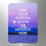 Skapa egen offert magnet<br><div class="desc">Skapa en egen anpassningsbar-offertmagnet. Anpassa denna magnet med modern minimalistisk typografi och solnedgång.</div>