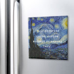Skapa egen offert magnet<br><div class="desc">Skapa en egen anpassningsbar-offertmagnet. Har minimalistisk skrivmaskin-typografi och Vincent Van Gogh Starry Nattmålningsbakgrund</div>
