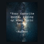 Skapa egen offert poster<br><div class="desc">Skapa din egen anpassningsbar-offert poster väggkonst. Med minimalistisk skrivstil och mjölkaktig galaxi bilder med stjärnor i rymden.</div>