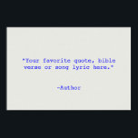 Skapa egen offert poster<br><div class="desc">Skapa din egen anpassningsbar-offert poster väggkonst. Funktioner för minimalistisk skrivmaskin-typografi.</div>