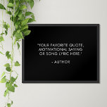 Skapa egen offert poster<br><div class="desc">Skapa din egen anpassningsbar-offert poster väggkonst. Innehåller din favoritcitat eller personlig i modern minimalistisk typografi.</div>