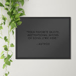 Skapa egen offert poster<br><div class="desc">Skapa din egen anpassningsbar-offert poster väggkonst. Innehåller din favoritcitat eller personlig i maskerad svart färg moderna minimalistiska typografi.</div>