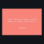 Skapa egen offert poster<br><div class="desc">Skapa din egen anpassningsbar-offert poster väggkonst. Funktioner för minimalistisk skrivmaskin-typografi.</div>