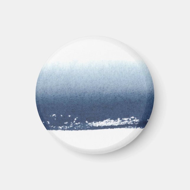 Skapa egen personlig gåva - Akvarell Navy Blue Magnet (Framsidan)