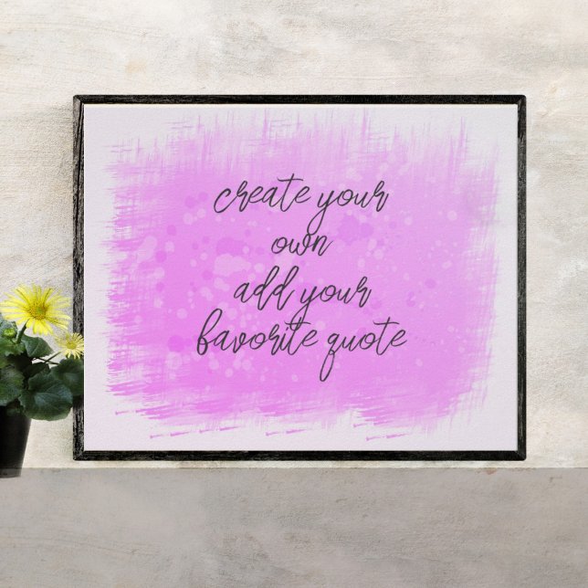 skapa egen rosa vattenfärgsdesign lägga till text poster (Skapare uppladdad)