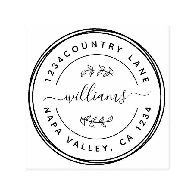 Skapa egen rund Returadress-självtryckande S Självfärgande Stämpel (Design)