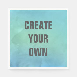 Skapa egen turkos vattenfärgsfärg pappersservett